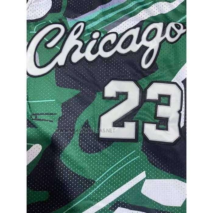 Camiseta Chicago Bulls Michael Jordan NO 23 Mitchell & Ness Verde
